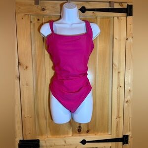 NWT Hilor Watermelon pink one piece Swimsuit